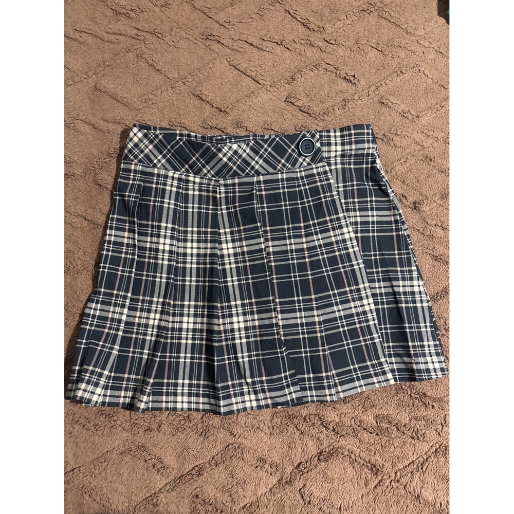Joe Benbasset Plaid‎ Pleated Mini Skirt Medium NWT